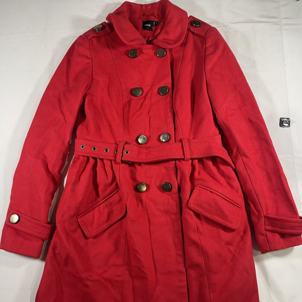 Asos Design Coats And Jackets Red Womens Size Us 6